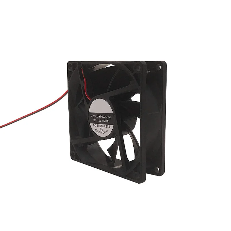 Brushless DC Cooling Fan 80*25mm 90*25mm CPU Cooling Fans 5V 12V 24V Mute Computer Case Cooling Fan with Two Lines