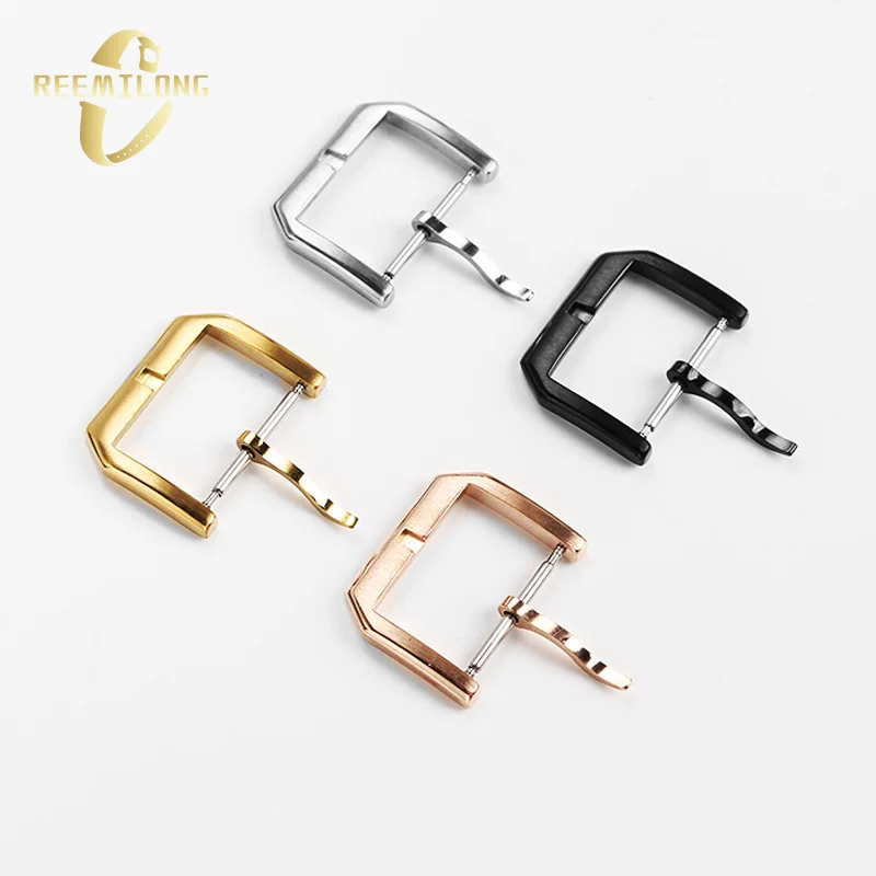 Stainless steel Watch buckle 18MM silver black gold rose gold men women Pin Folding buckle Watch accessories gift tool For IWC