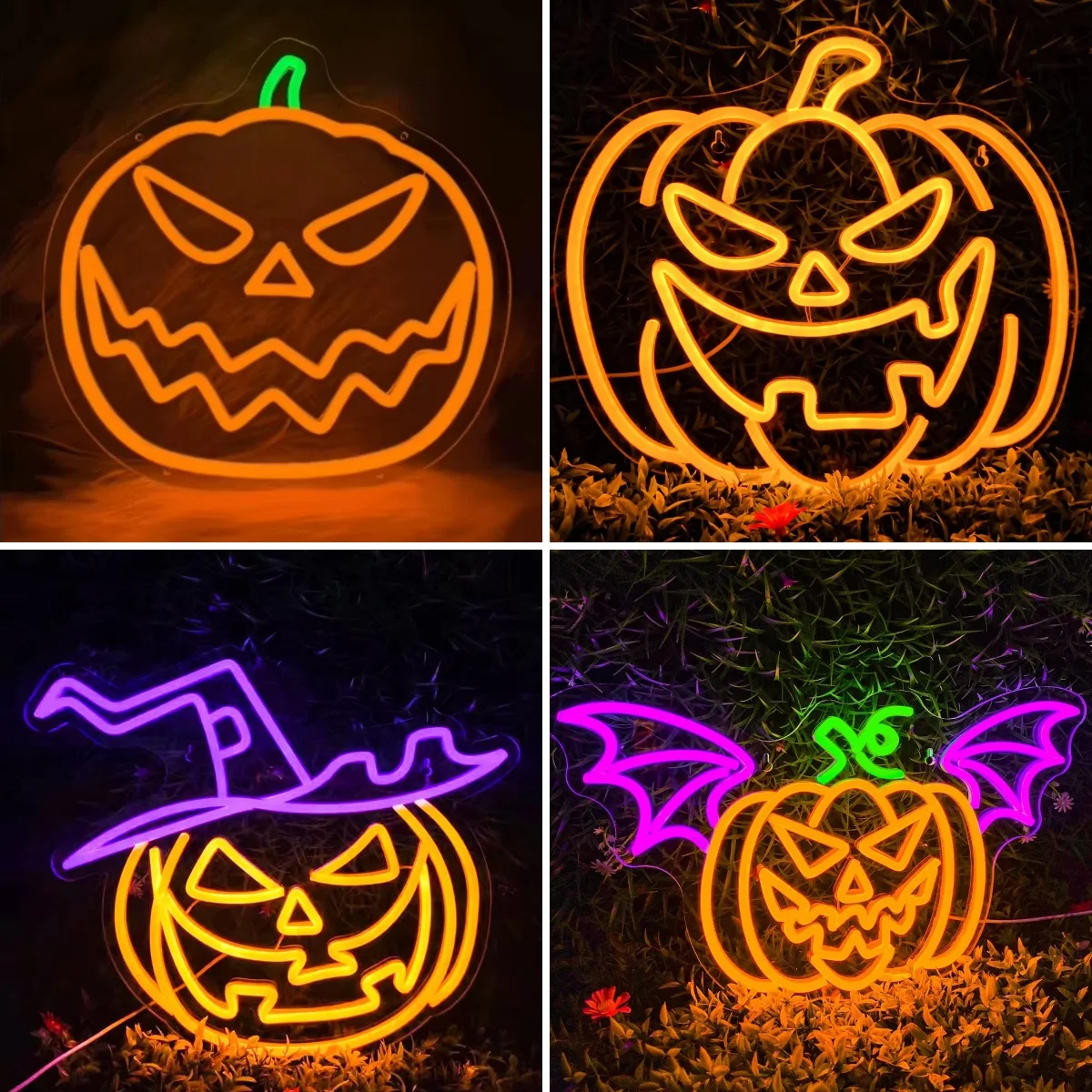 

Pumpkin Series Neon Sign For Wall Decor Halloween Decoration For Home Party Bedroom Bar Club Dimmable Art Neon Signs USB Lamp