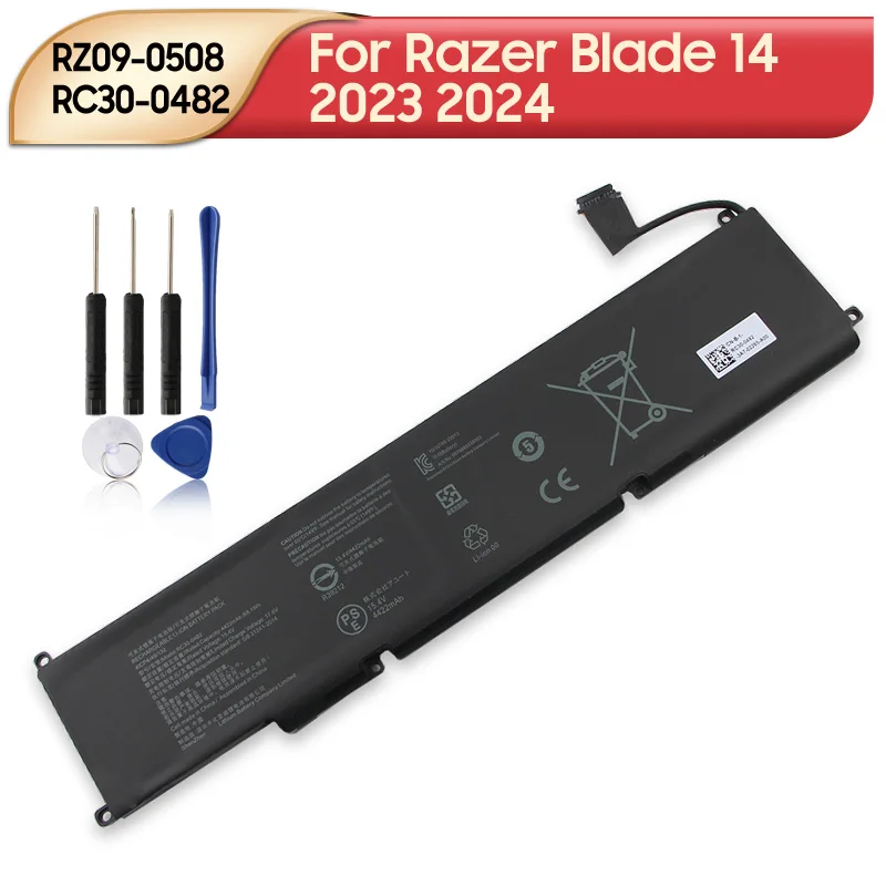 

Аккумулятор премиум-класса RZ09-0508 RC30-0482 для Razer Blade 14 2023 2024 4422 мАч с инструментами