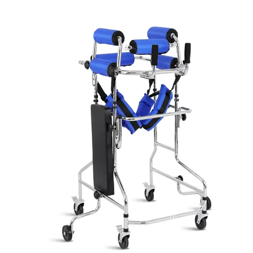 Adult 8-wheel Walker Elderly Stroke Hemiplegia Rehabilitation Equipment Multifunctional Lower Limb Training Standing Frame