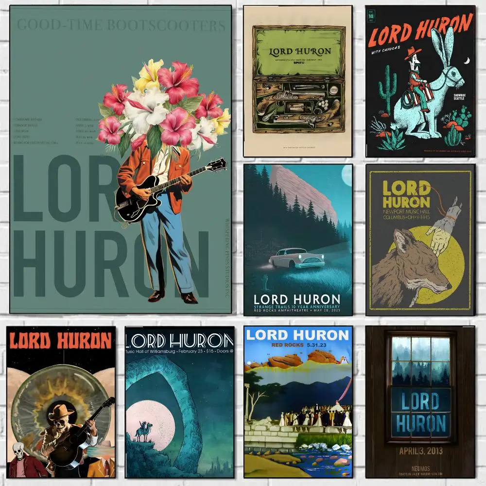 L-Lord H-Huron Poster Waterproof Wall Art Sticker For Bar Living Room Vintage Room Decor High Quality Print Gift