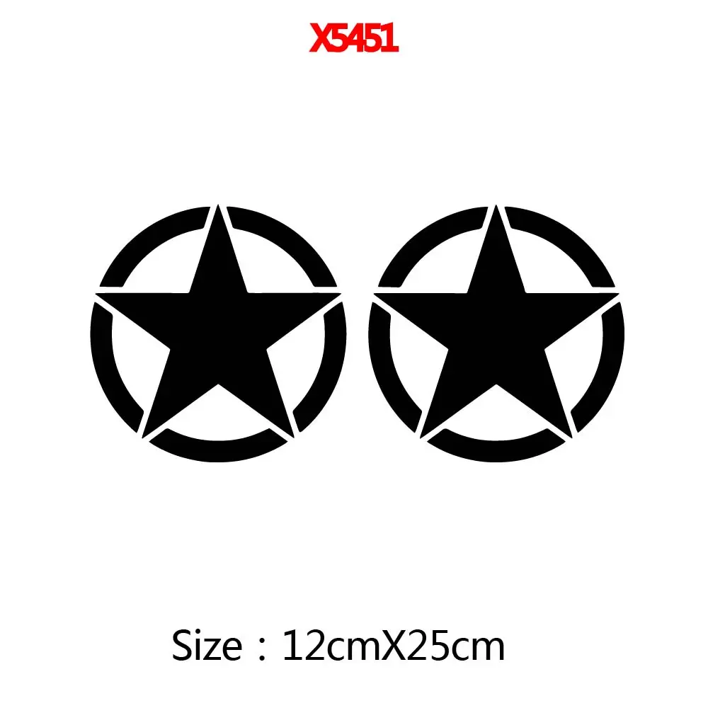 2pcs Star Motorcycle Tank Sticker Adhesive Decal For Car Bike Helmet Vinyl Stickers