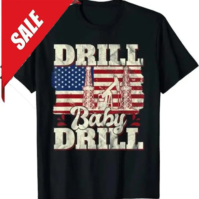 

Новая ограниченная футболка с американским флагом Drill Baby, отличная идея