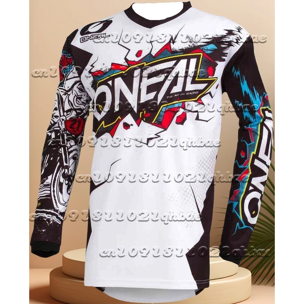

2025 Men's And Women's Motorcycle Casual Loose Long Sleeved T-Shirt Summer Breathable Quick Drying Printed Long Sleeved Shirt