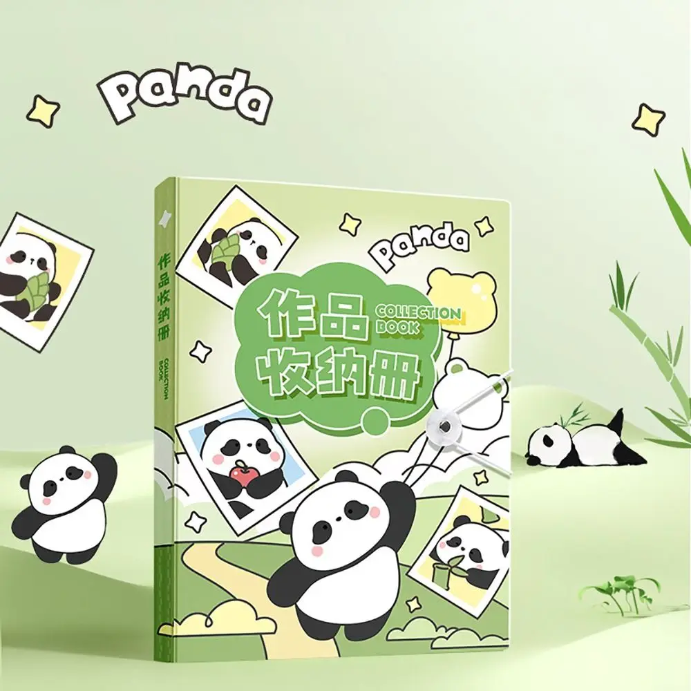 Durable Plastic Archives Bag A4 Transparent Bag File Folder 30/60 Pages Cartoon File Storage Bag Art Collection