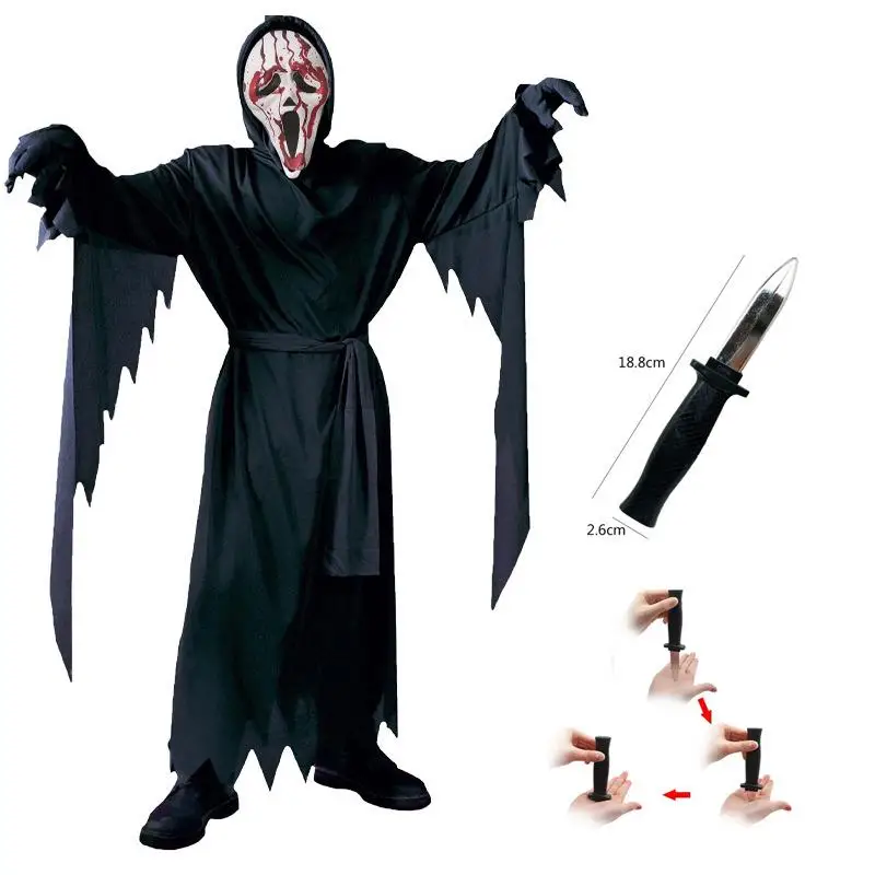 

Scary loween Costume Adult Children's Terror Movie Cosplay Costume Knife Dr up Clothes for Par And Performance