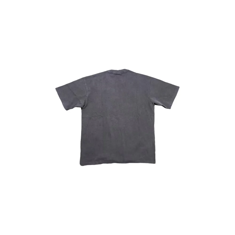 Lmyer Number Nine Power Pop Wash Printed Basic Short Sleeve T-shirt for Men