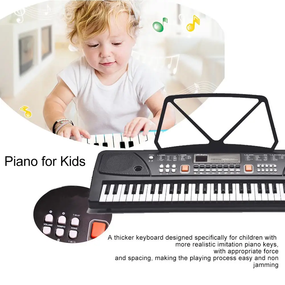 Electronic Piano Piano Children\'s Toys With Microphone Puzzle Ability Gifts Singing -function Improve Music Multi Coordinat Q1V7