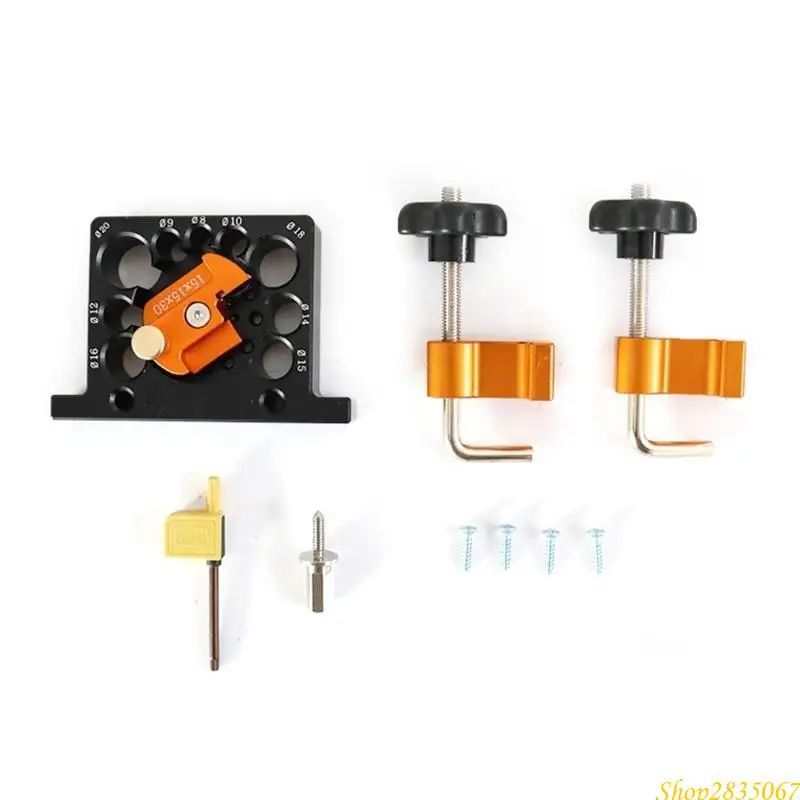 Dowel Cutter Plate Jig Kits with 9 Hole for Efficient and Accurate Crafting 831F