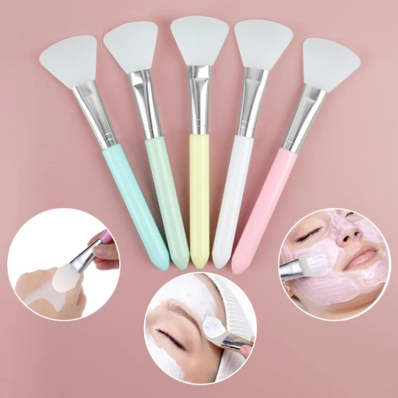 4pc/Set White Makeup Silicone Facial Mask Brush Professional Mud Cream Brushes DIY Skin Care Foundation Gel Cosmetic Beauty Tool