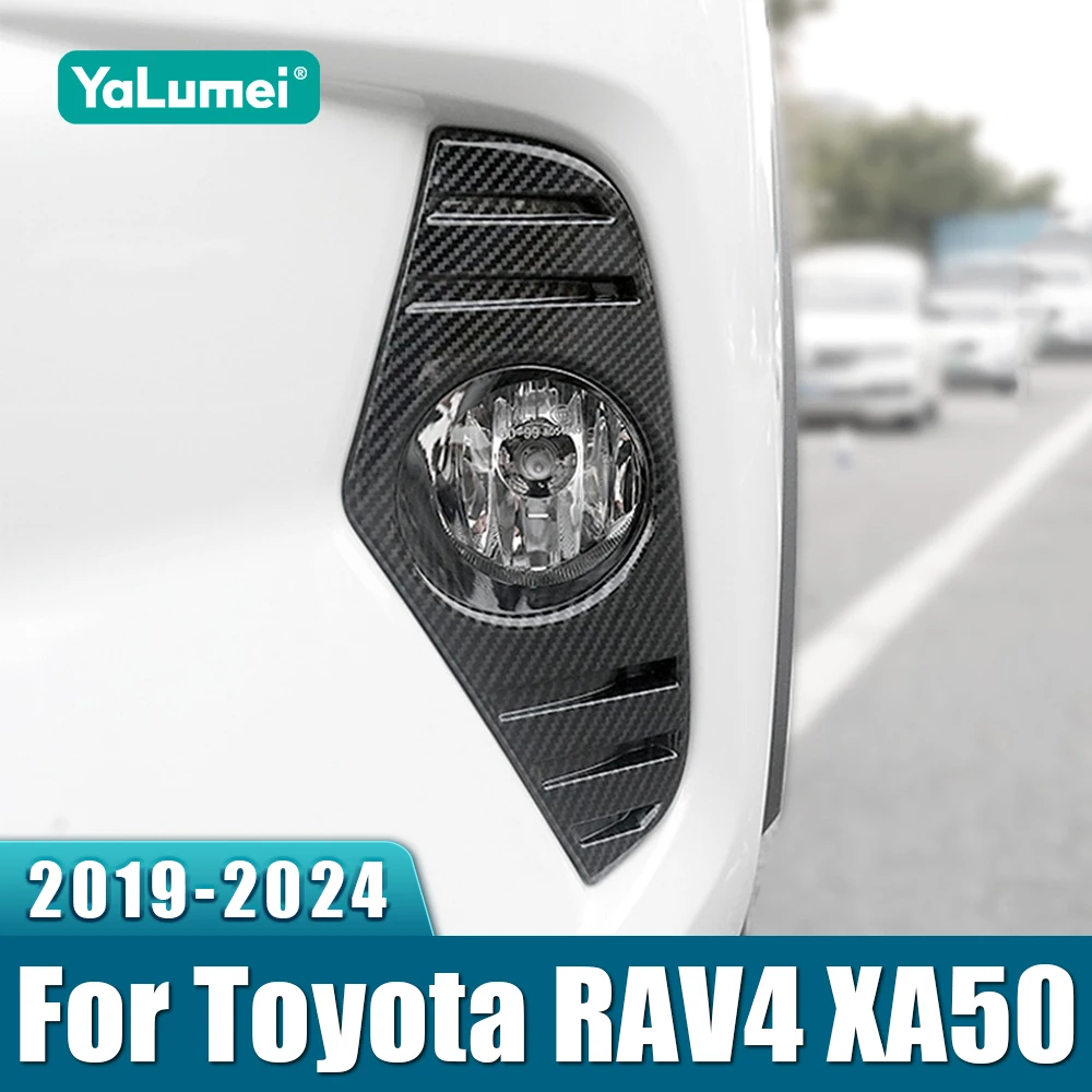 Für Toyota RAV4 2019 2020 2021 2022 2023 2024 RAV4 XA50 Hybrid ABS Auto Vorne Nebel Lampe Trim Abdeckung außen Aufkleber Zubehör