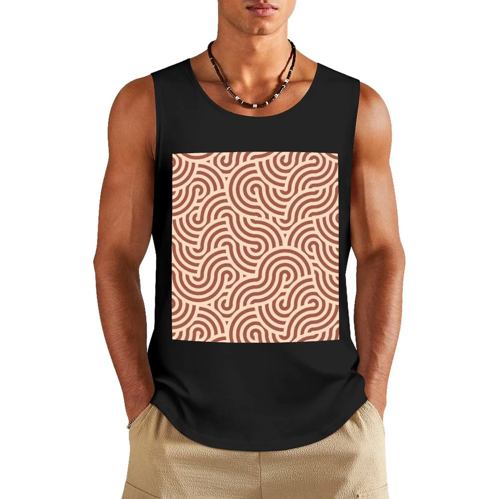 SWIRL / Almond and Clove Tank Top men clothings Sleeveless top