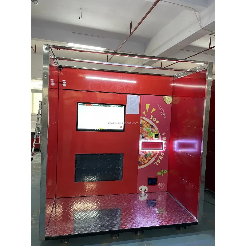 Customized Hot Pizza Making Vending Machine With ROOM ROOF Outdoor Business Self-service Robot Fast Food Fully
