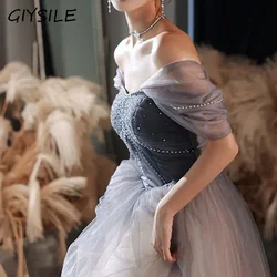 GIYSILE Vestidos De Fiesta Evening Dress for Women Elegant and Dignified One Line Collar Long Dress Formal Dress  Party Dress