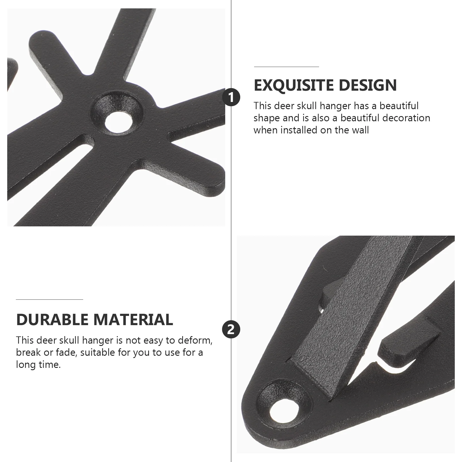 

6Pcs Deer Skull Display Hanger Solid Stainless Steel Wall Hook for European Mount Collection Decorative Rack Holder