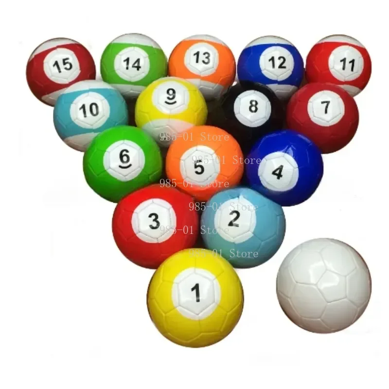 Street Soccer Snookball Game Kit, 2/3/4/5# 16Pcs Huge Billiards Pool Football Entertainment Toy