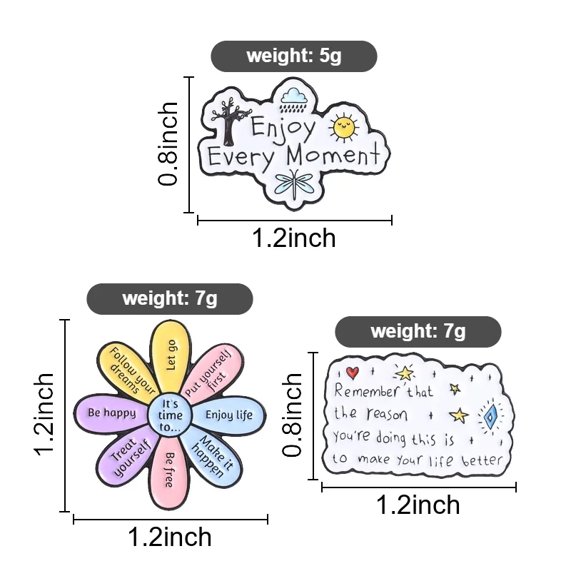 2–4 Stück/Set inspirierende Emaille-Anstecknadeln, Brosche mit positiven Affirmationen, Abzeichen für zukünftige Lehrer, Stern-Katzen-Wortspiel-Schmuck, Geschenk für Freunde – Detail 8