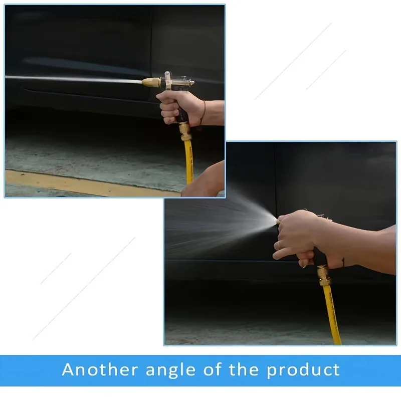 مسدس غسالة عالي الضغط ، رأس دش قابل للتعديل ، وصلة مضادة لللف ، مسدس مياه لغسيل السيارات #6