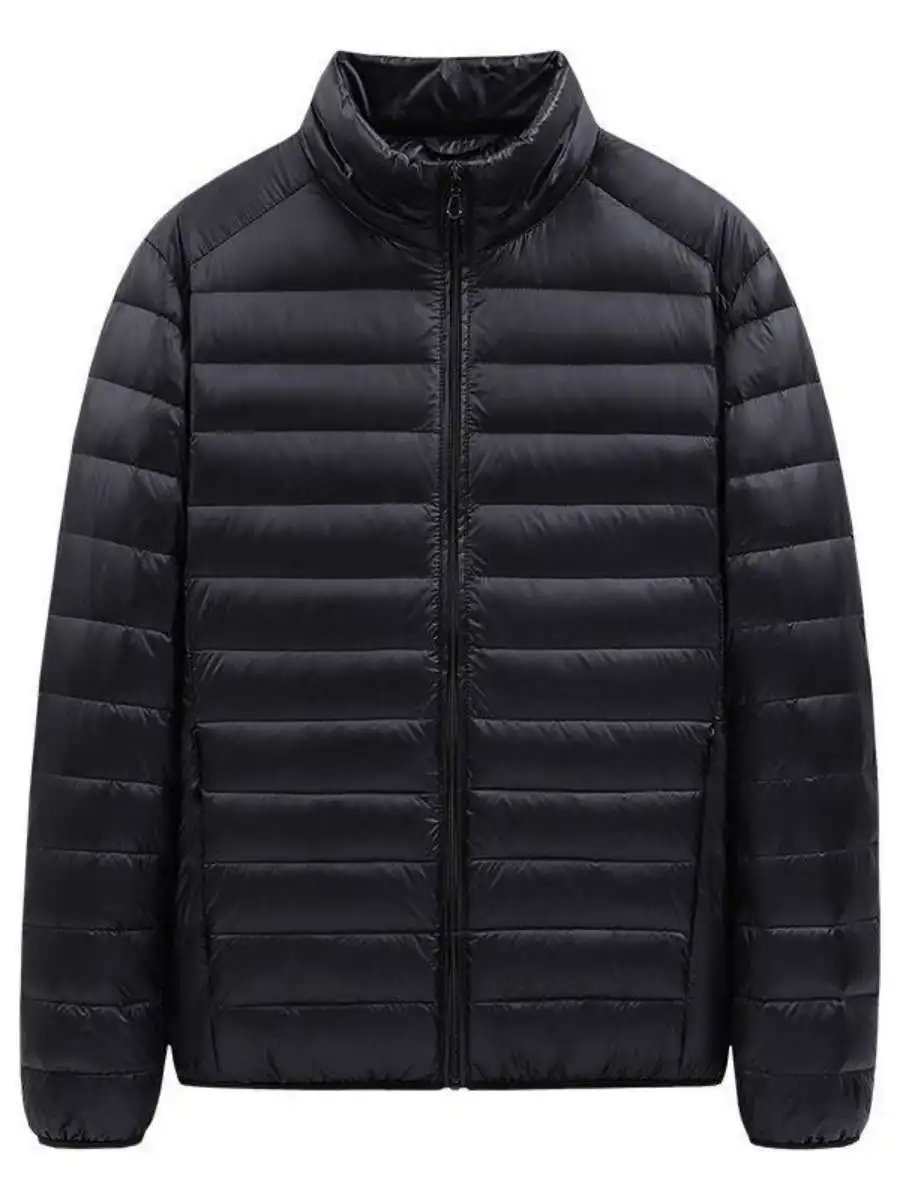 

Новая мужская легкая хлопковая куртка-пуховик свободного кроя для молодежи, большие размеры, на молнии, для повседневной носки