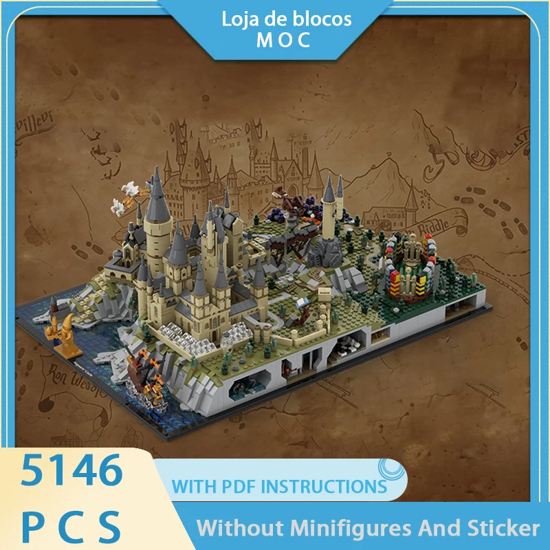 

Boutique New MOC Building Blocks Magic Movie Scene Model Hogwarts Castle Modular Children's Toy DIY Assembly Set