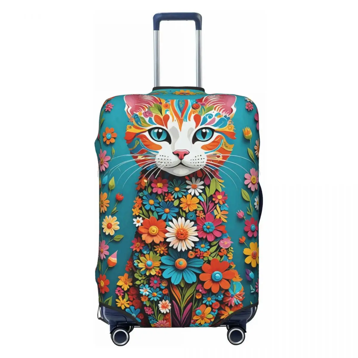 

Custom Floral Cat Luggage Cover Fashion Suitcase Protector Covers Suit For 18-32 inch
