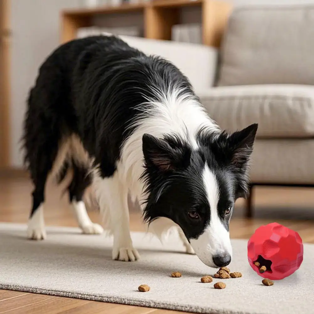

Pet Treat Dispensing Ball Toy Interactive Puzzle Slow Feeder for Large Dogs Rubber Ball Dog Chew Toy for Aggressive Chewers