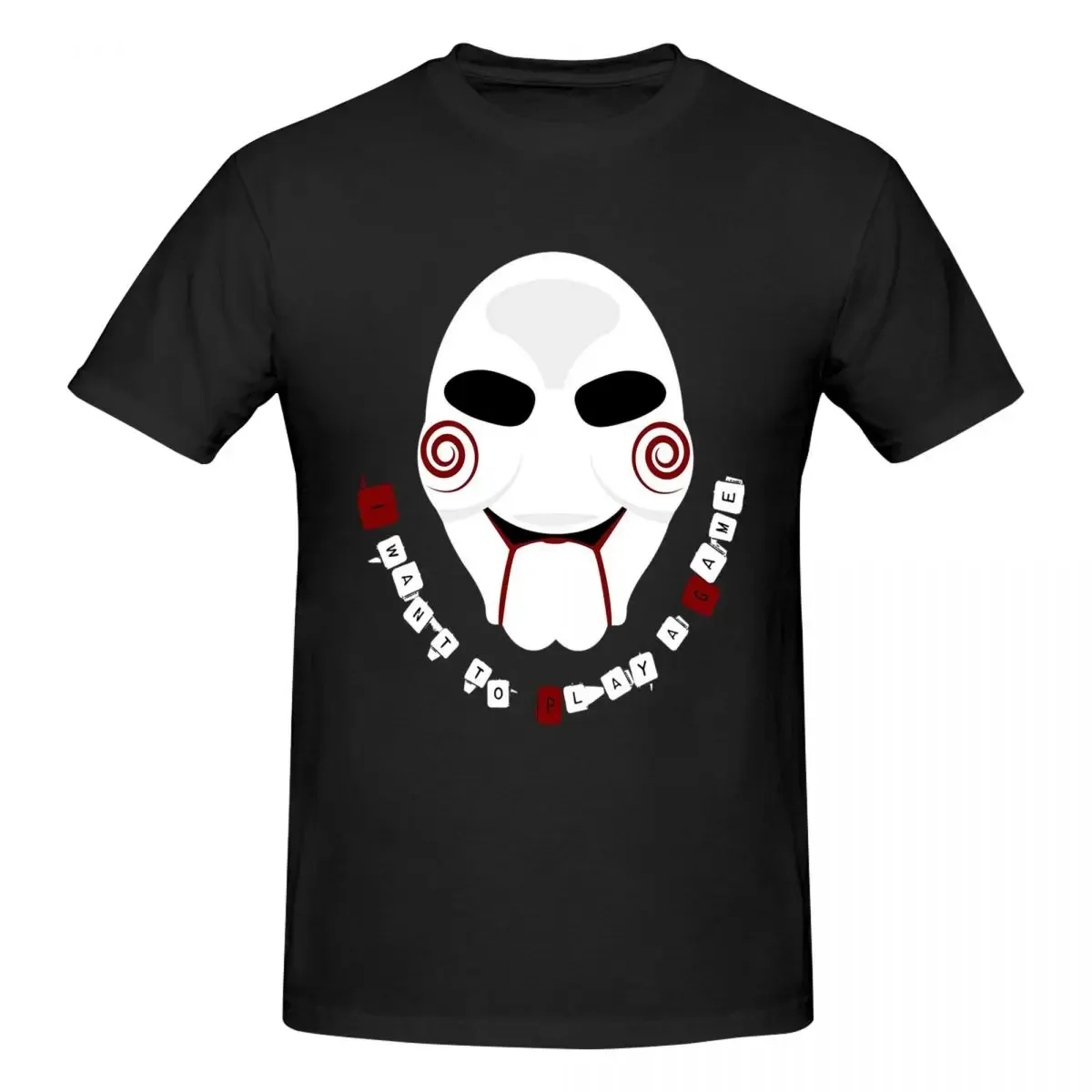 Jigsaw - Billy - I Want To Play A Game 100% Cotton T-shirt Men Classic T Shirts Men crew Neck Short Sleeve S-6XL