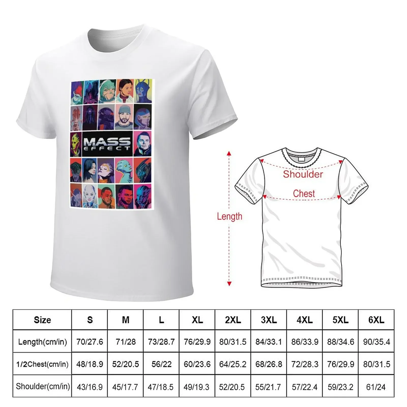 Mass Effect squad pop T-shirt oversized summer tops quick-drying funnys mens graphic t-shirts hip hop