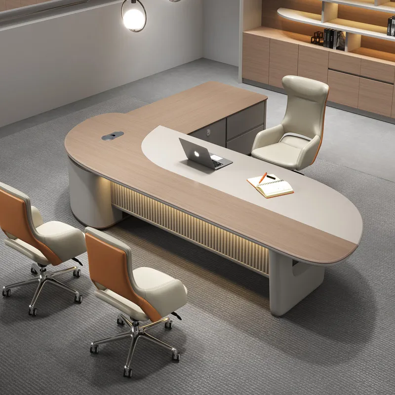 cl-Office Desk and Chair Combination Modern High-end Large Class President Manager Commercial Furniture AML-04*