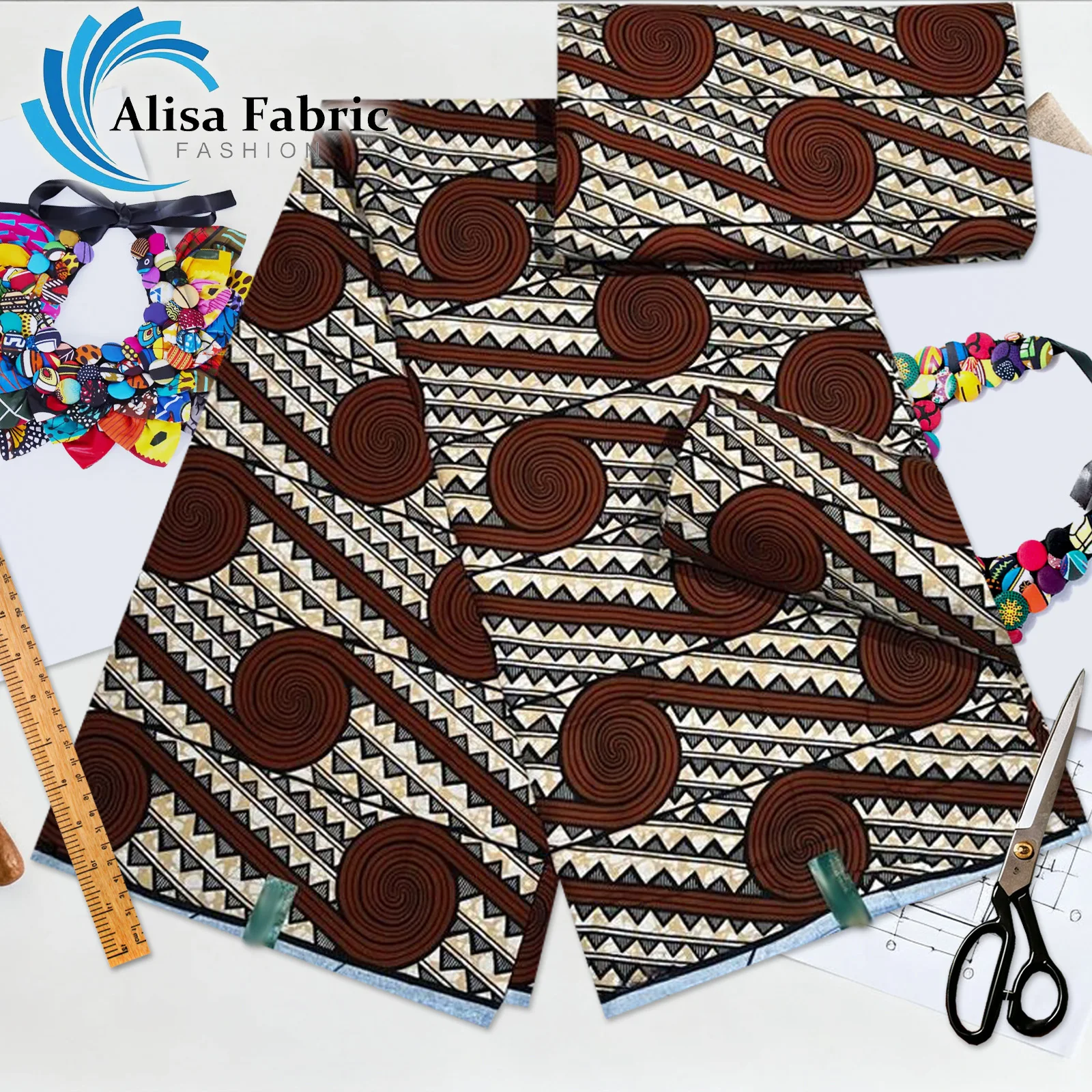 

2025 new design high quality nigerian fabric African fabric 100% cotton 6yards veritable guaranteed for man and woman