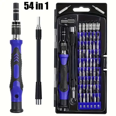 Precision Screwdriver Kit, 54 in 1 with Bits Screwdriver Set, Magnetic Driver Kit with Flexible Shaft, Extension Rod