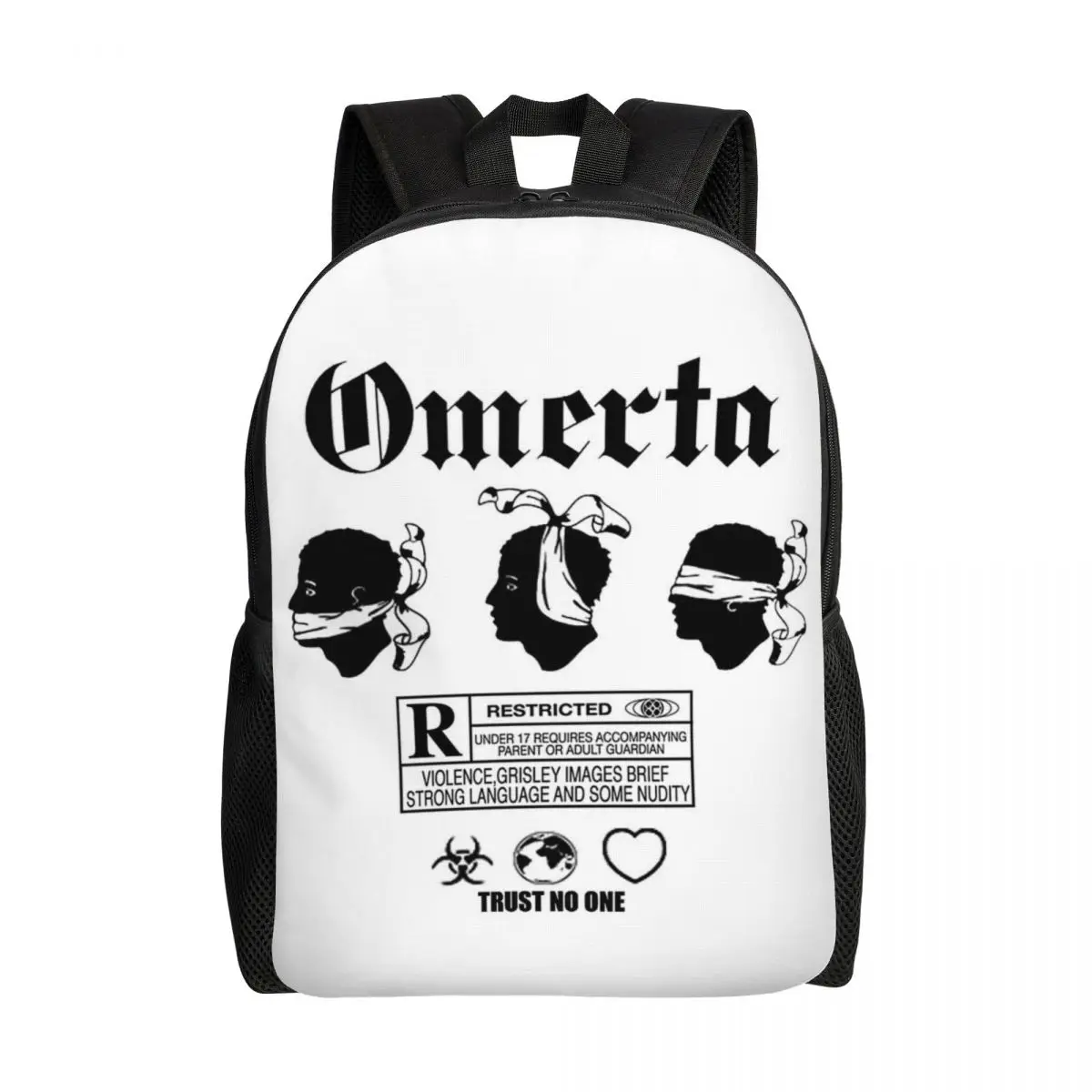

Пользовательский дорожный рюкзак O-Omertas для мужчин и женщин, школьный компьютерный рюкзак, дизайн Law of Silence Рюкзаки для студентов колледжа