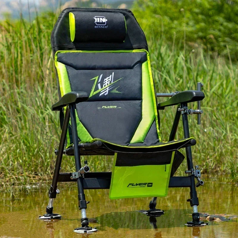 All Terrain Folding Portable Fishing Chair Multifunctional Telescopic Lifting Fishing Chair Outdoor Leisure Lounge Chair