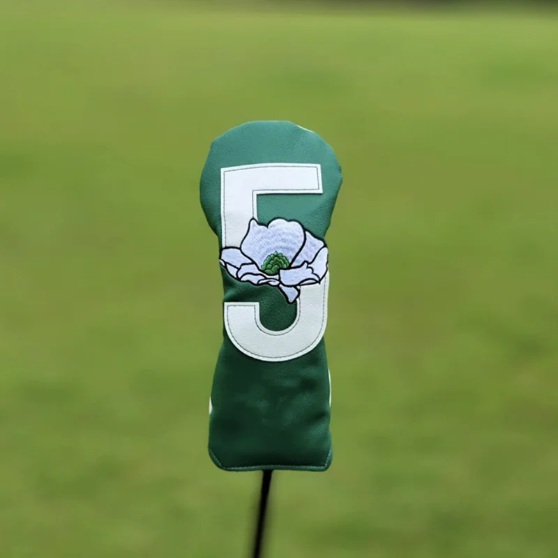 เย็บปักถักร้อยจำนวน Golf Club #1 #3 #5ไม้หัว Driver Fairway Woods PU หนังหัวครอบคลุม Golf Putter Cover