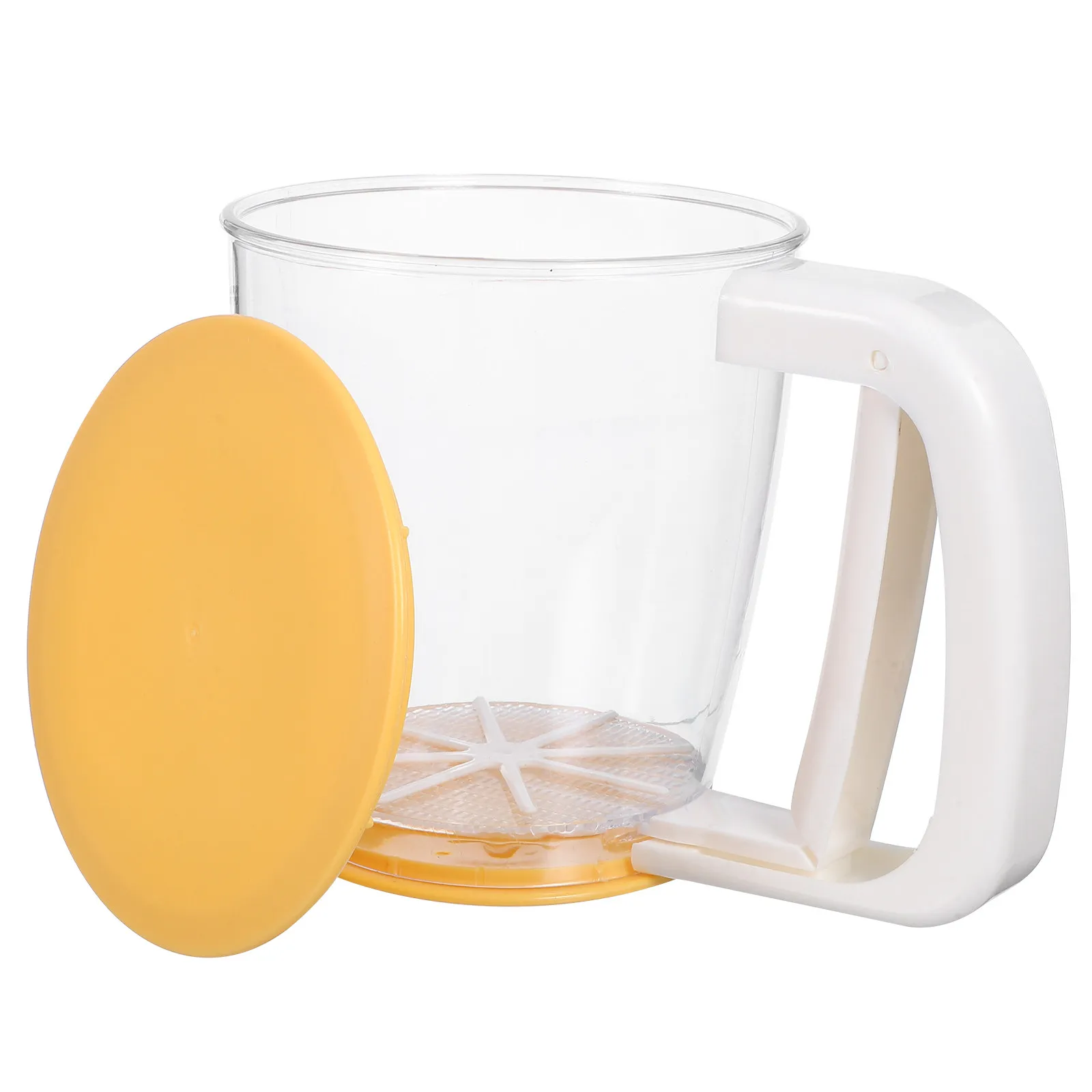 

700Ml Handheld Flour Sifter Cup with Lid Fine Mesh Baking Sifter for Home Bakery Semi Automatic Manual Powder Sieve Kitchen
