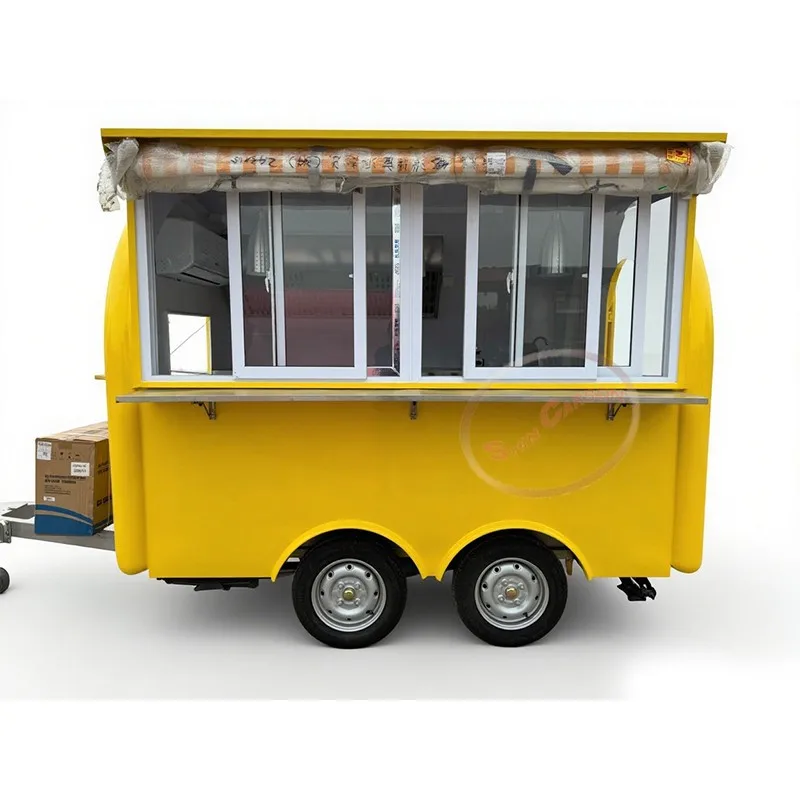 

Mobile Outdoor Pizza Oven Trailer Customized Travel Concession Stand Food Cart Container Restaurant for Sale