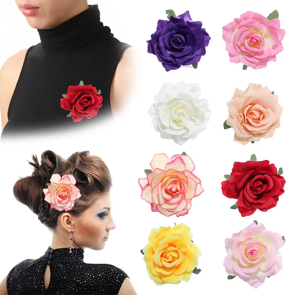 

Accessories Women Bridesmaid Wedding Hair Clip Rose Flower Hairpin Brooch