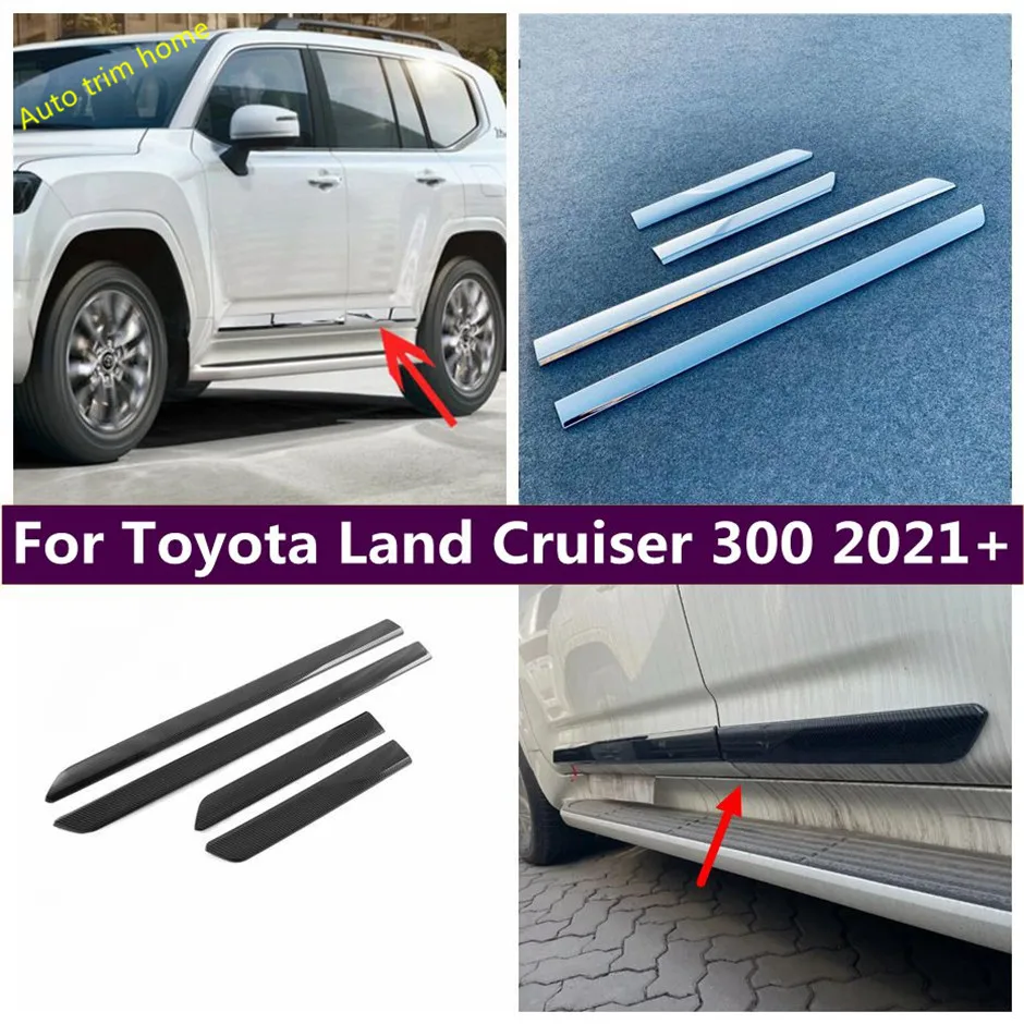 

ABS hiny / Carbon Fiber Look Body Kit Streamer Cover Trim For Toyota Land Cruiser 300 LC300 2021 - 2023 Decoration Accessories