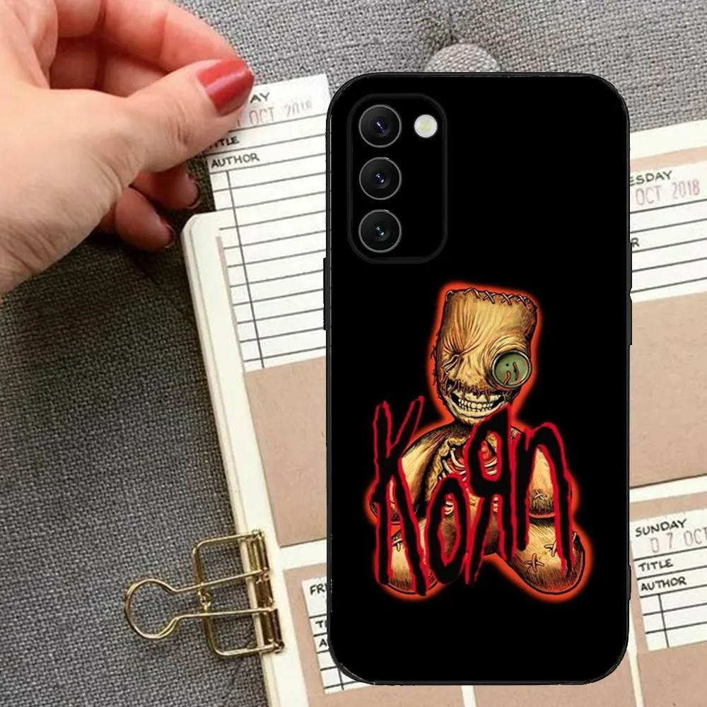 Band K-Korn Phone Case For Samsung S24,23,22,30,21,10,9,Ultra,Plus,Lite,FE,5G Black Soft Case