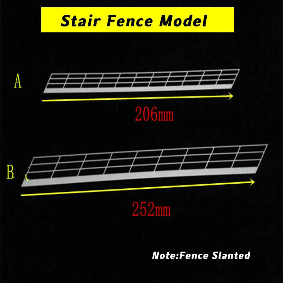 1pc DIY Model Making Stair Railing Fence Model Plastic Toys Architecture Building Layout for Diorama