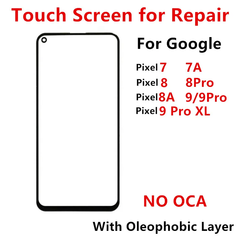 Pixel9 Pixel8 Pixel8A Touch Screen For Google Pixel 9 Pro XL 8 8A 7 7A Out Glass LCD Front Panel Lens