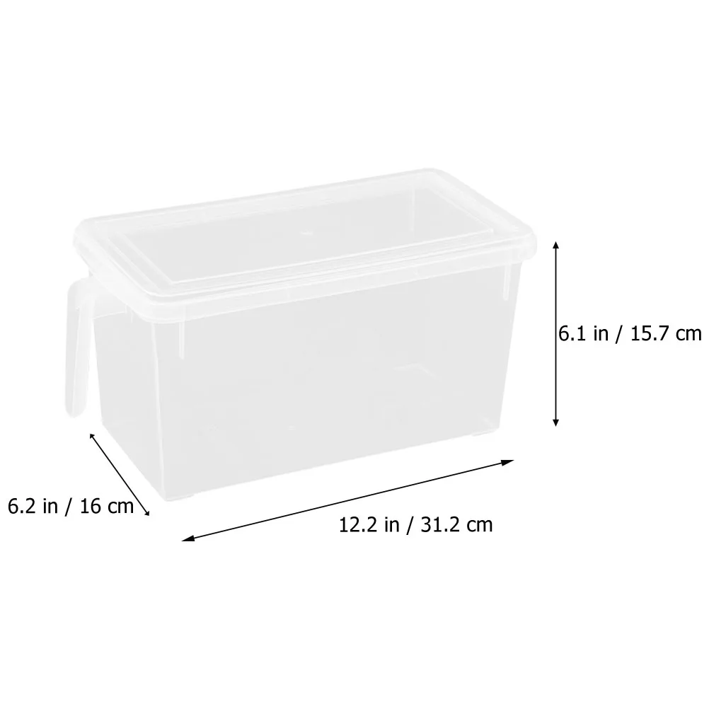 

2Pcs Fresh Storage Box Sealed Rectangular Container Transparent ganizer For Kitchen Fridge Fruit Vegetable Snack Preservation