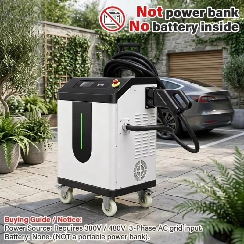 New Max Power 380V Input 30kW NACS GBT DC EV Mobile Charging Station   h003