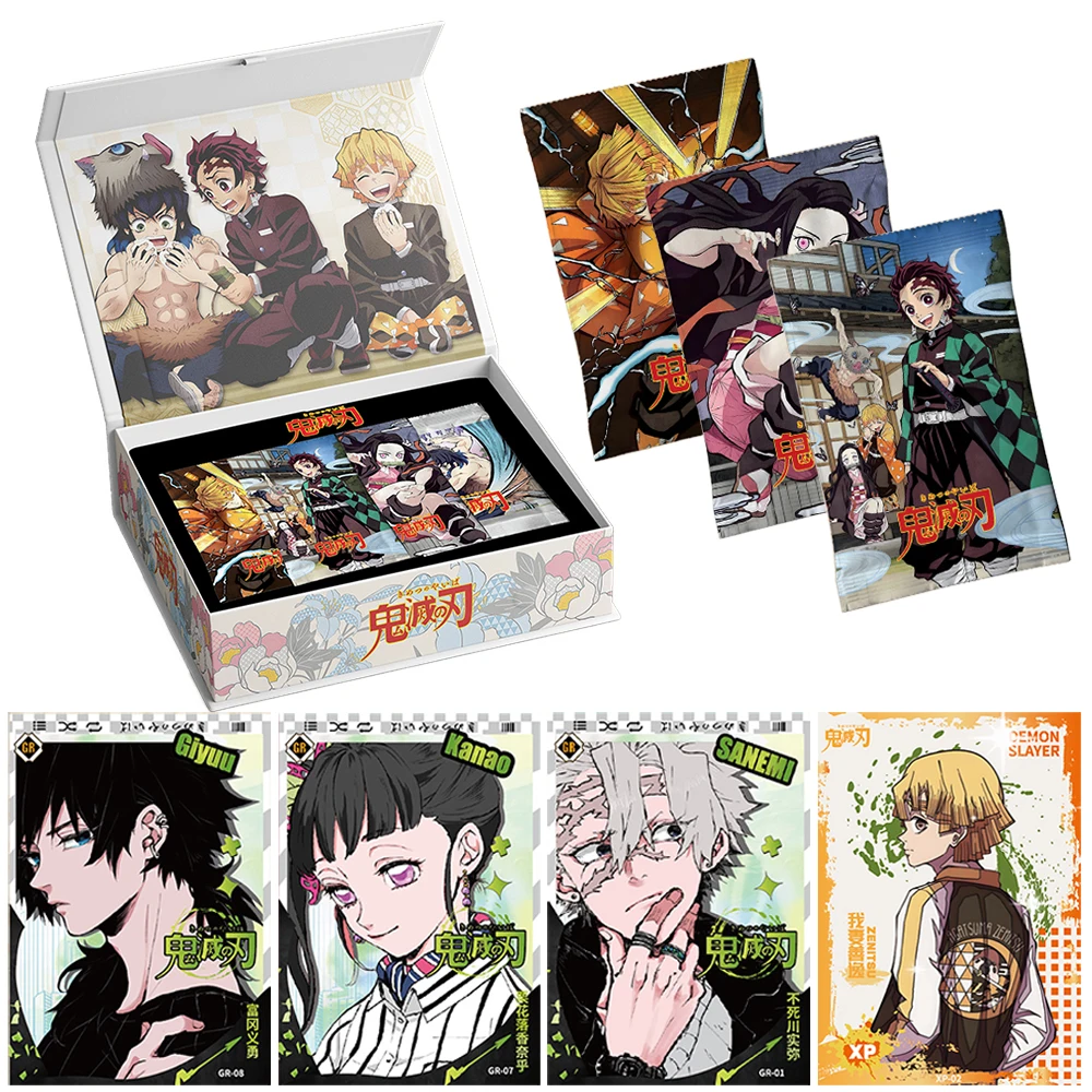 

Demon Slayer Collection Card Hot Blooded Action Anime Characters Peripheral Creative Enamel Metal Cards Fans Hobbies Gifts Toys