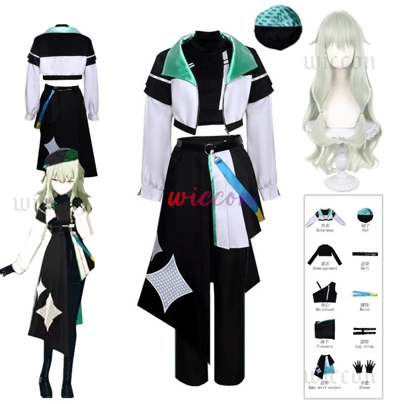 

Костюм для косплея Project & Sekai PJSK Punk Night Kusanagi Nene: сексуальное пальто, униформа, наряд для Хэллоуина, сценический костюм для женщин