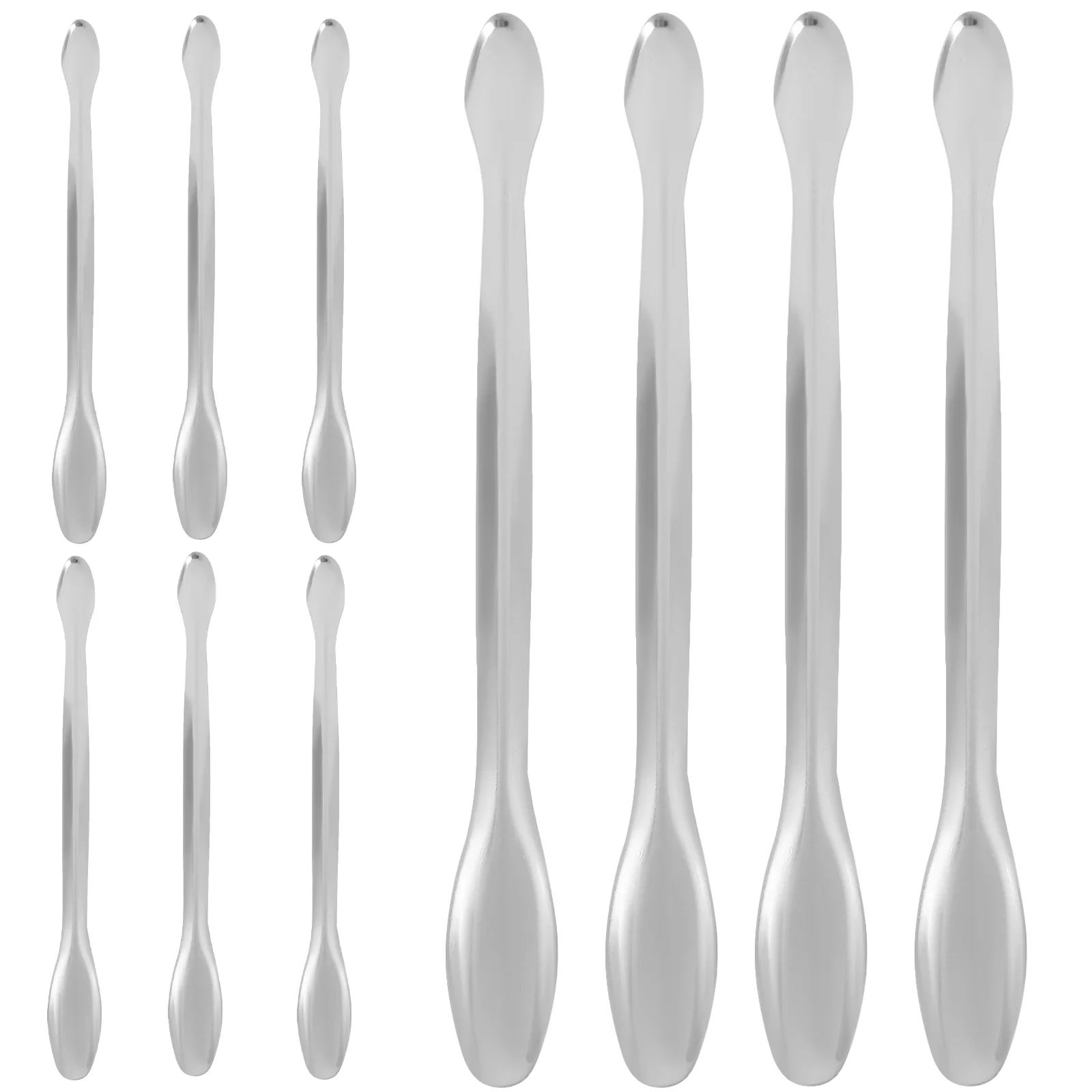 

10 Pcs Stainless Steel Medicine Spoon Experiment Sampling Spoons Measuring Scoop Mini Scoops Laboratory