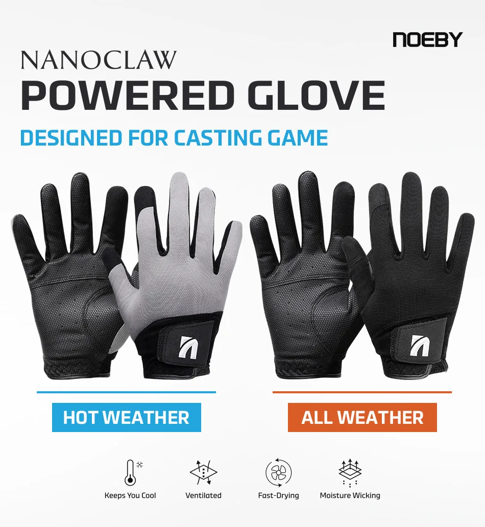 Noeby Nanoclaw Powered Angelhandschuhe Sonnenschutz UV-Schutz Schnelltrocknend Shore Jigging Casting Game Fishing TUNA GT Sporthandschuhe – Detail 3