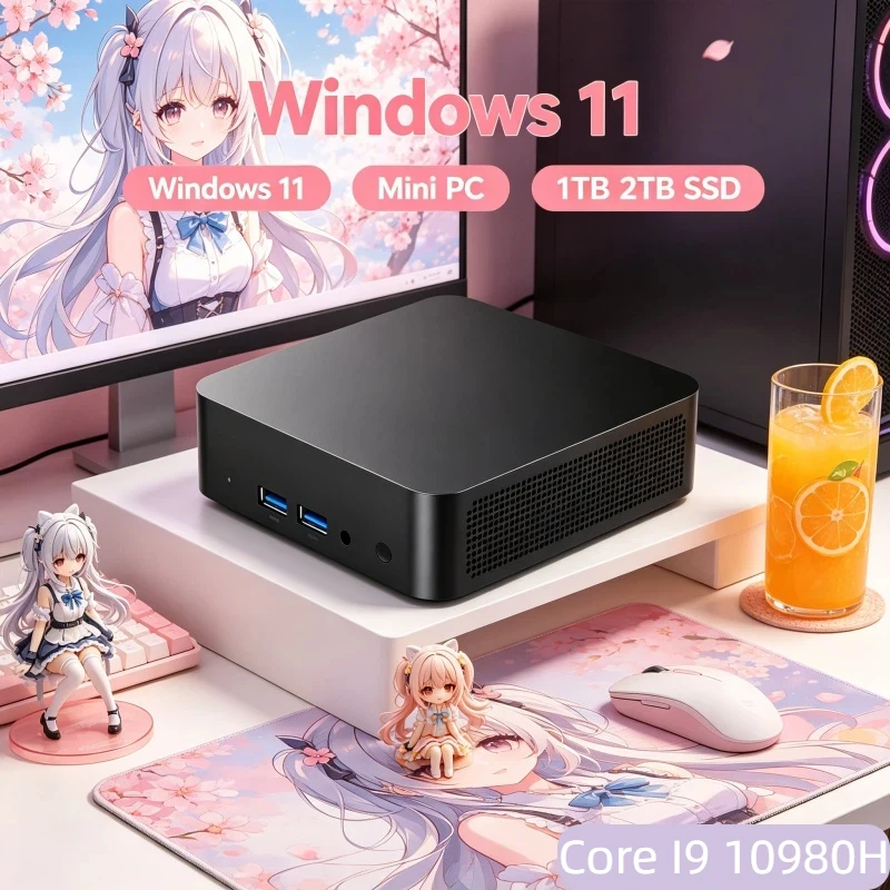 

Spectacular Core I9 10980H Windows 11 Pro Mini PC WiFi6 BT5.2 32GB RAM 1TB/2TB SSD 4K HD Office Gaming PC 3 Years Warranty