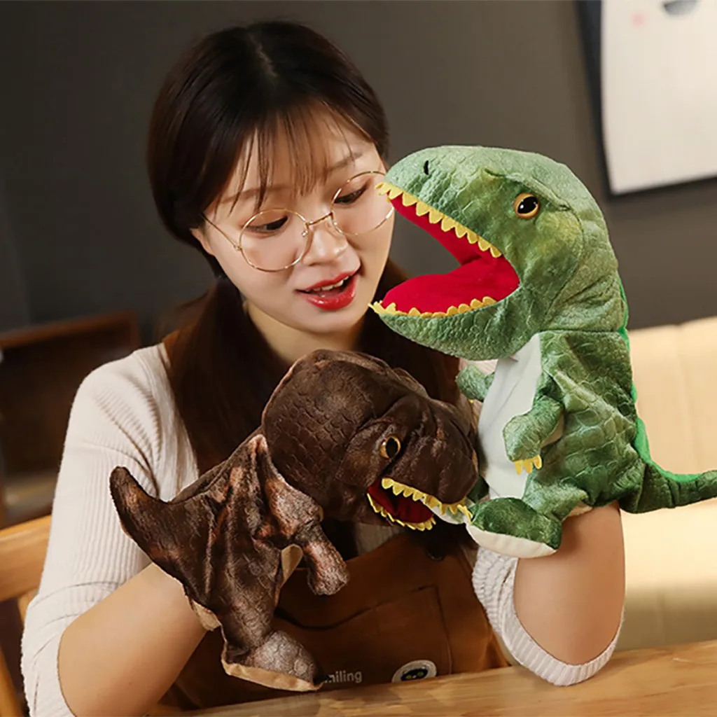 Dinosaur Marionette Glove Puppets Hand Puppet Theater Doll Toys Plush Doll Storys Talking Juguetes Learning Aid Funny Gift Kids